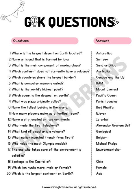 Answers .